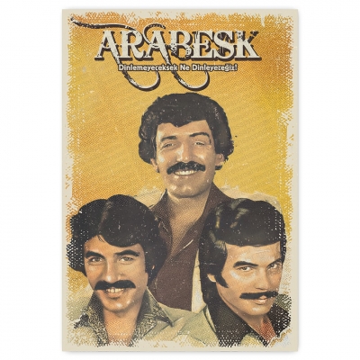 Arabesk - Müslüm Gürses , Orhan Gencebay , Ferdi Tayfur- ahşap retro poster