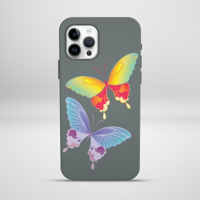 Sıcak ve soğuk renkli kelebekler Lansman Telefon Kılıfı