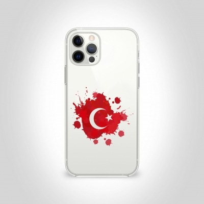 Türk Bayrağı 1 Şeffaf Telefon Kılıfı