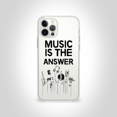 Music is The Answer Şeffaf Telefon Kılıfı